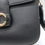 Gucci Horsebit 1955 Medium Shoulder Bag Black Leather NEW