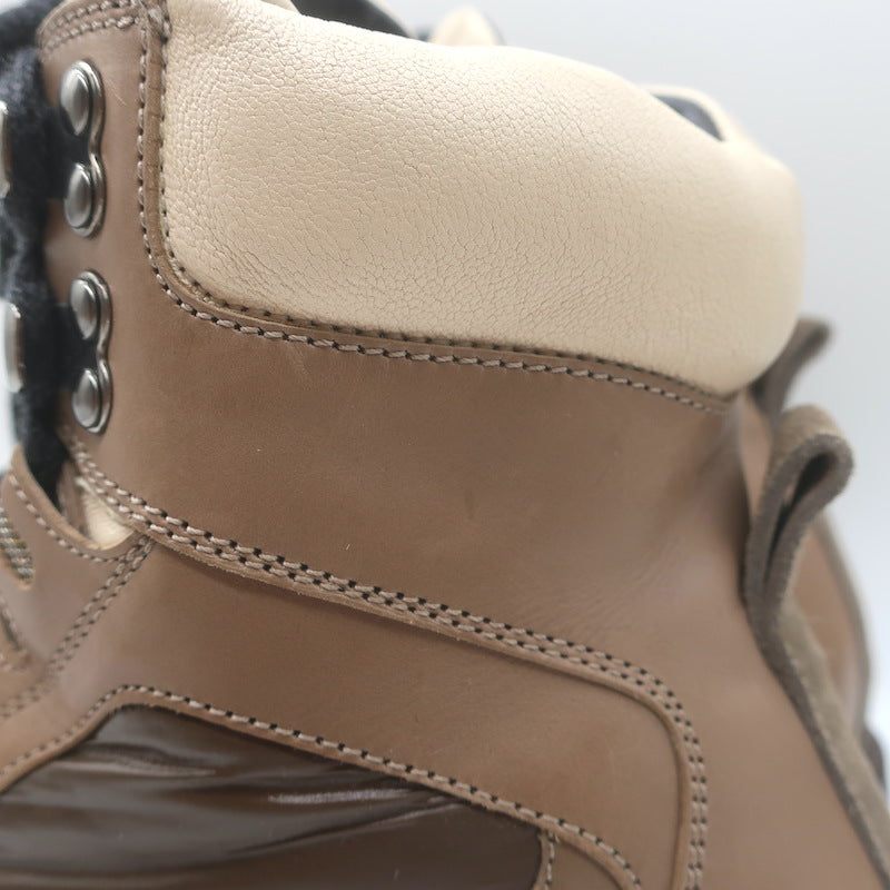 Brunello Cucinelli Monili-Detail Lace-Up Hiking Boots Brown Leather Size 38