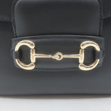Gucci Horsebit 1955 Medium Shoulder Bag Black Leather NEW
