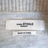 Isabel Marant Etoile Kao Striped-Trim Sweater Oatmeal Cotton-Blend Size 38