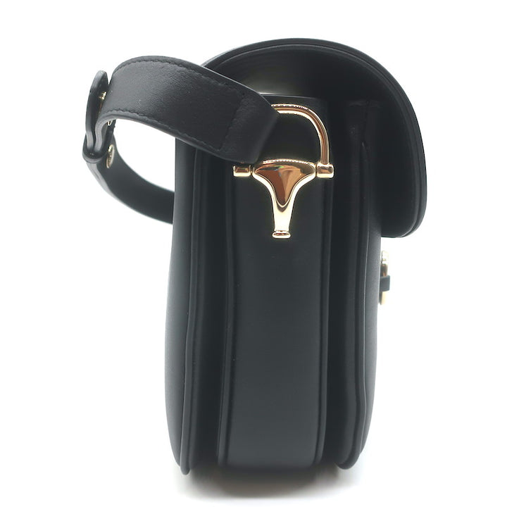 Gucci Horsebit 1955 Medium Shoulder Bag Black Leather NEW