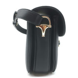 Gucci Horsebit 1955 Medium Shoulder Bag Black Leather NEW