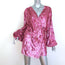 Attico Allover Sequin Mini Wrap Dress Pink Size 42