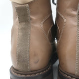 Brunello Cucinelli Monili-Detail Lace-Up Hiking Boots Brown Leather Size 38