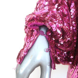 Attico Allover Sequin Mini Wrap Dress Pink Size 42