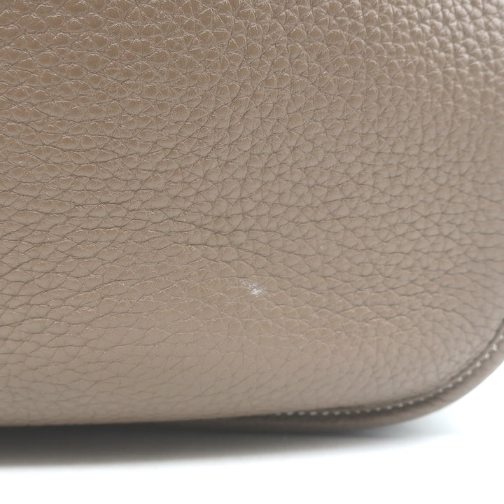 Hermes Evelyne III 33 GM Hobo Bag Etoupe Clemence Leather Crossbody
