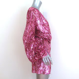 Attico Allover Sequin Mini Wrap Dress Pink Size 42