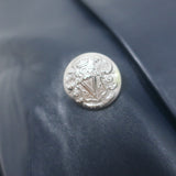 Veronica Beard Miller Leather Double Breasted Dickey Jacket Navy Size 8 NEW