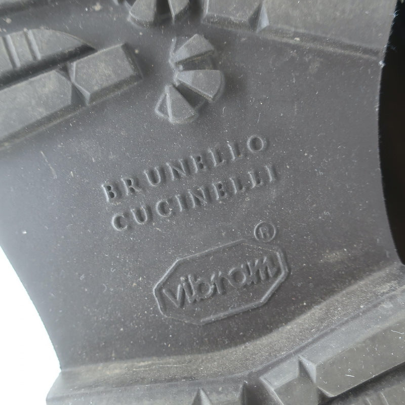 Brunello Cucinelli Monili-Detail Lace-Up Hiking Boots Brown Leather Size 38