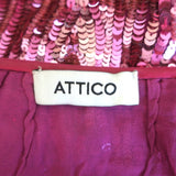 Attico Allover Sequin Mini Wrap Dress Pink Size 42