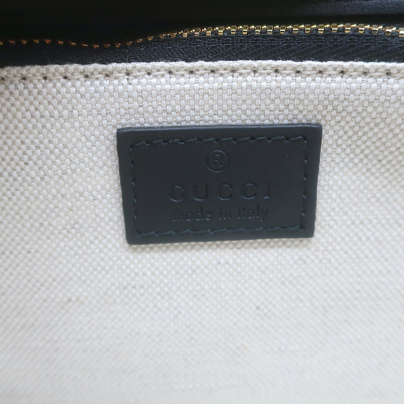 Gucci Horsebit 1955 Medium Shoulder Bag Black Leather NEW