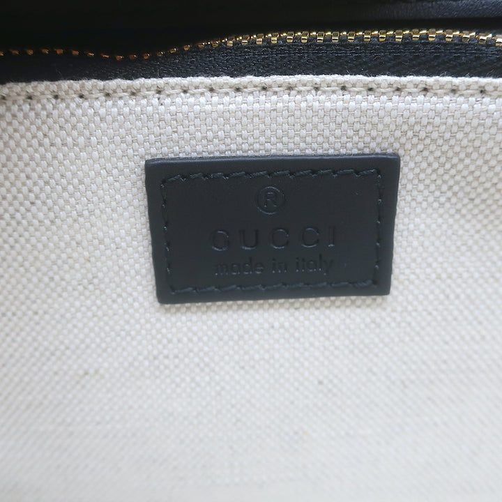 Gucci Horsebit 1955 Medium Shoulder Bag Black Leather NEW