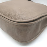 Hermes Evelyne III 33 GM Hobo Bag Etoupe Clemence Leather Crossbody