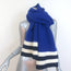 Tory Burch Tory Sport Striped Scarf Blue Chunky Ribbed Knit