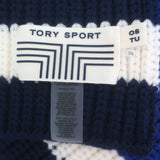 Tory Burch Tory Sport Striped Scarf Blue Chunky Ribbed Knit
