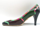 Emilio Pucci Printed-Trim Pumps Colorblock Patent Leather Size 37