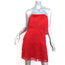 Alexis Rosmund Strapless Fringed Mini Dress Red Size Medium NEW