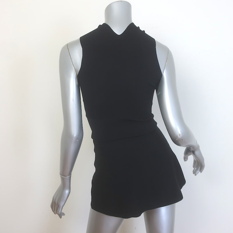 Cult Gaia Chris Top &amp; Amoret Skort Set Black Stretch Knit Size Extra Small NEW