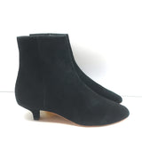 Doen Anouk Ankle Boots Black Suede Size 37.5 Kitten Heel Booties NEW