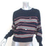 Isabel Marant Etoile Casey Striped Distressed Knit Sweater Navy Size 38 NEW