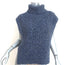 Veronica Beard Collina Turtleneck Sweater Vest Navy Size Extra Small/Small