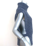 Veronica Beard Collina Turtleneck Sweater Vest Navy Size Extra Small/Small