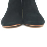 Doen Anouk Ankle Boots Black Suede Size 37.5 Kitten Heel Booties NEW