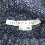 Veronica Beard Collina Turtleneck Sweater Vest Navy Size Extra Small/Small