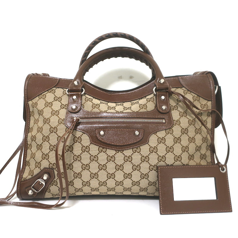 Gucci x Balenciaga The Hacker Project Neo Classic City Bag GG Canvas &amp; Leather
