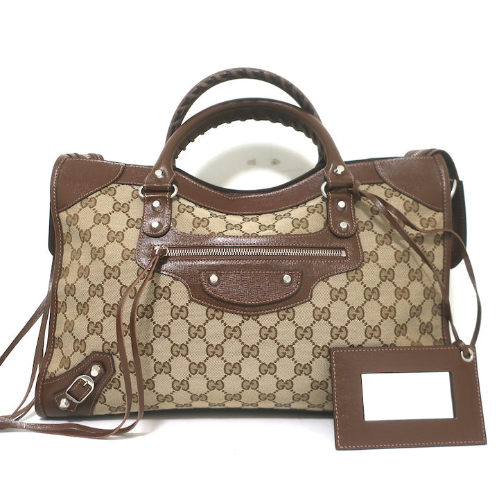 Gucci x Balenciaga The Hacker Project Neo Classic City Bag GG Canvas &amp; Leather