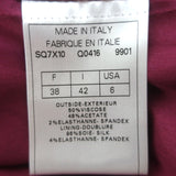 John Galliano Leaf-Embroidered Jacket Magenta Crepe Size US 6 Two Button Blazer