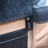 Gucci Mini 1947 Bamboo Handle Crystal GG Chain Strap Bag Black Patent NEW