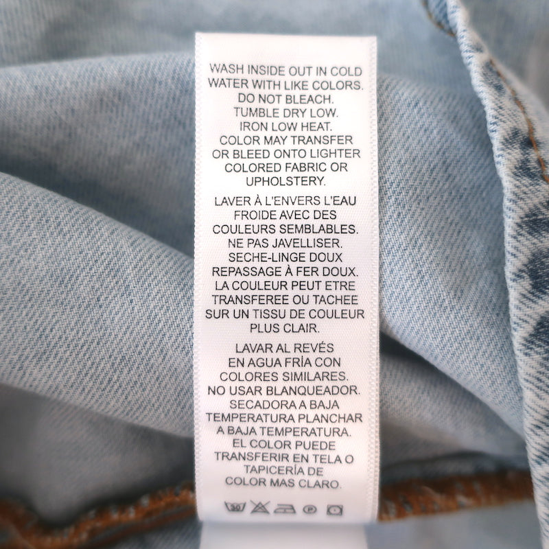 FRAME Ruched Puff Sleeve Denim Shirt Cresthaven Blue Size Small Button-Up Top