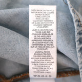 FRAME Ruched Puff Sleeve Denim Shirt Cresthaven Blue Size Small Button-Up Top