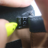 Gucci Mini 1947 Bamboo Handle Crystal GG Chain Strap Bag Black Patent NEW
