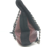 Lanvin Happy Chain Strap Shoulder Bag Burgundy Brown Leather Crossbody