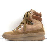 Isabel Marant Brendty Lace-Up Hiking Boots Brown Canvas & Leather Size 38