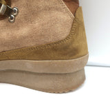 Isabel Marant Brendty Lace-Up Hiking Boots Brown Canvas & Leather Size 38