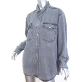 Isabel Marant Etoile Tania Oversized Shirt Gray Size 38 Long Sleeve Top