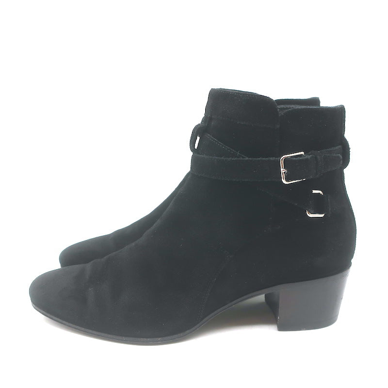 Saint Laurent Blake Jodhpur Ankle Boots Black Suede Size 38