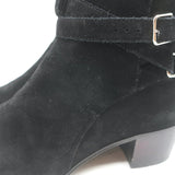 Saint Laurent Blake Jodhpur Ankle Boots Black Suede Size 38
