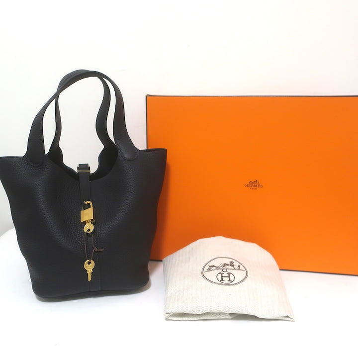 Hermes 2024 Picotin Lock 22 Bag Caban Clemence Leather Gold Hardware NEW