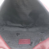 Lanvin Happy Chain Strap Shoulder Bag Burgundy Brown Leather Crossbody