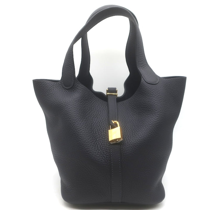 Hermes 2024 Picotin Lock 22 Bag Caban Clemence Leather Gold Hardware NEW