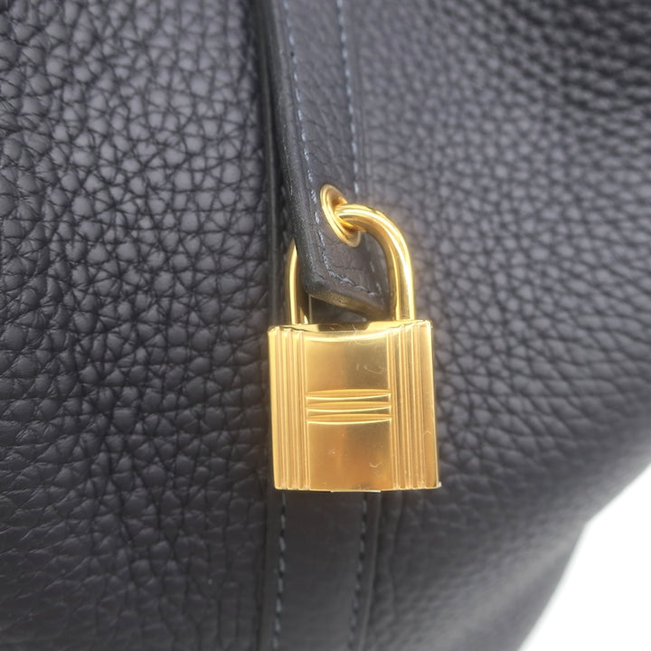 Hermes 2024 Picotin Lock 22 Bag Caban Clemence Leather Gold Hardware NEW