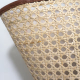 Cult Gaia Roksana Tote Natural Straw & Brown Leather Oversize Shoulder Bag