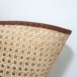 Cult Gaia Roksana Tote Natural Straw & Brown Leather Oversize Shoulder Bag