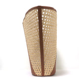 Cult Gaia Roksana Tote Natural Straw & Brown Leather Oversize Shoulder Bag