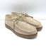 THE GREAT Scout Lace-Up Shoes Taupe Star Print Shearling-Lined Suede Size 8