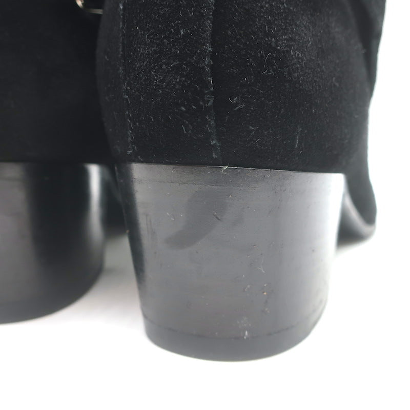 Saint Laurent Blake Jodhpur Ankle Boots Black Suede Size 38